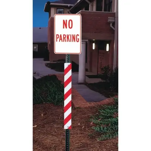 Sign Post Panel, Red/White, 3 X 30" Sign Post Panel, Red/White, 3 X 30"
