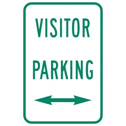 Visitor Parking Sign With Arrows, Reflective, 12 X 18 Visitor Parking Sign With Arrows, Reflective, 12 X 18