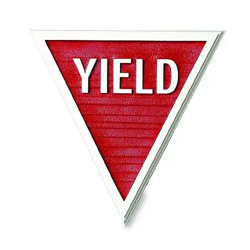 Yield Dimensional Sign, Stock Color, Non-Reflective, 18 X 18 Yield Dimensional Sign, Stock Color, Non-Reflective, 18 X 18