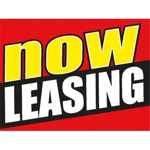 Now Leasing Amenity Sign, Red And White Aluminum, 24 X 18 Now Leasing Amenity Sign, Red And White Aluminum, 24 X 18