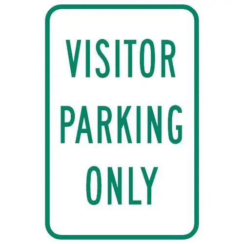Visitor Parking Only Sign, Reflective, 12 X 18 Visitor Parking Only Sign, Reflective, 12 X 18