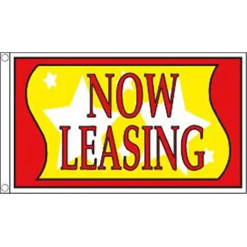 Horizontal Now Leasing Flag, Stars, 5 ft X 3 ft Horizontal Now Leasing Flag, Stars, 5 ft X 3 ft