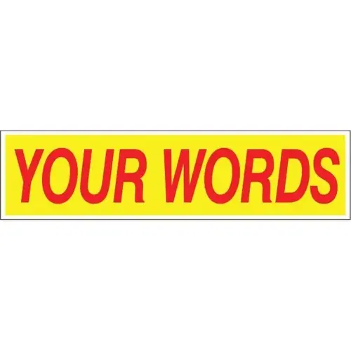 Aluminum Semi-Custom Rider For Amenity Signs, Red And Yellow, 24 X 6 Aluminum Semi-Custom Rider For Amenity Signs, Red And Yellow, 24 X 6