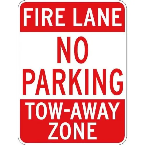 Fire Lane No Parking Sign, Reflective, 12 X 18 Fire Lane No Parking Sign, Reflective, 12 X 18