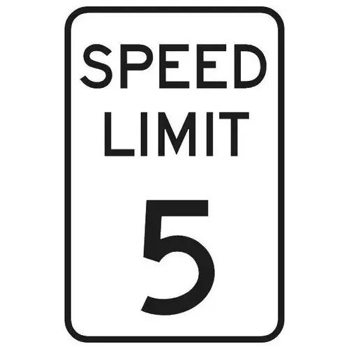 Speed Limit 5 Sign, Reflective, 12 X 18 Speed Limit 5 Sign, Reflective, 12 X 18