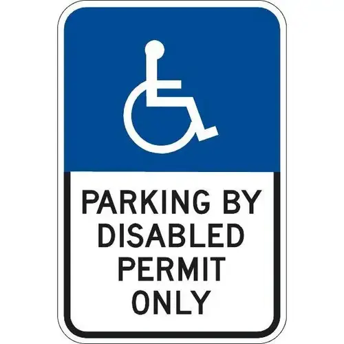 Florida Parking By Disabled Permit/Symbol Parking Sign Reflective, 12 X 18" Florida Parking By Disabled Permit/Symbol Parking Sign Reflective, 12 X 18"