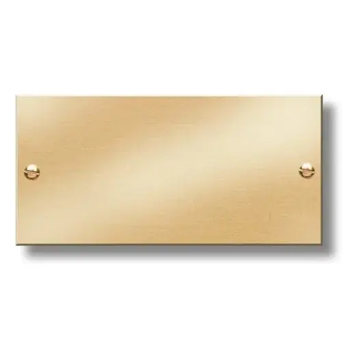 Brass Custom Door Plate, Square Corner Rectangle, 4 X 2 Brass Custom Door Plate, Square Corner Rectangle, 4 X 2