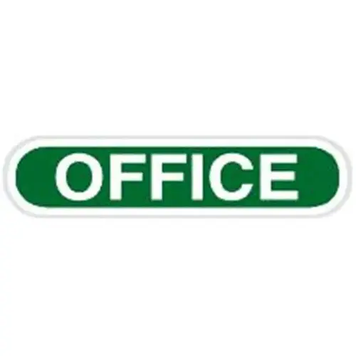 Office Dimensional Sign, Custom Color, Non-Reflective, 24 X 6-1/2 Office Dimensional Sign, Custom Color, Non-Reflective, 24 X 6-1/2
