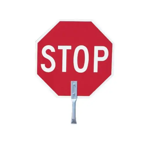 Stop/Stop Two-Sided Sign Paddle, Non-Reflective, Stop/Stop Two-Sided Sign Paddle, Non-Reflective,