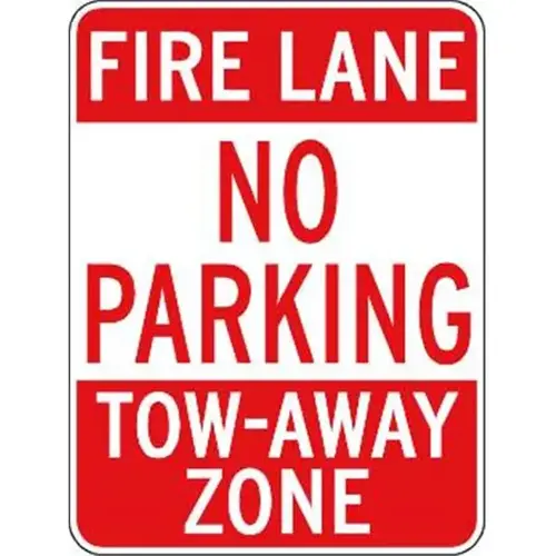 Fire Lane Tow-Away Zone Sign, Reflective, 18 X 24 Fire Lane Tow-Away Zone Sign, Reflective, 18 X 24