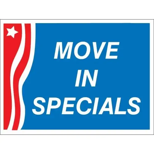 Aluminum Move In Specials Amenity Sign, Patriotic, 24 X 18 Aluminum Move In Specials Amenity Sign, Patriotic, 24 X 18