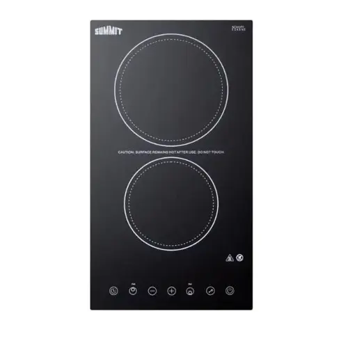 Summit 12 In. 220v Two-Burner Radiant Electric Cooktop Summit 12 In. 220v Two-Burner Radiant Electric Cooktop