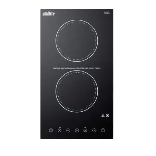 Summit 12 In. 115v Two-Burner Radiant Electric Cooktop Summit 12 In. 115v Two-Burner Radiant Electric Cooktop