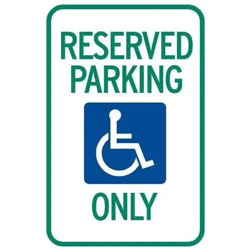 Michigan Reserved Parking Only" Disabled Parking Sign, Reflective, 12 X 18" Michigan Reserved Parking Only" Disabled Parking Sign, Reflective, 12 X 18"