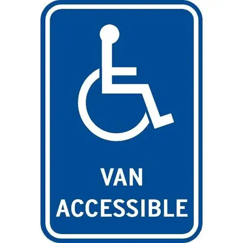 Van Accessible Disabled Parking Sign, Reflective, 12 X 18 Van Accessible Disabled Parking Sign, Reflective, 12 X 18