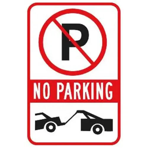 No Parking/Tow Graphic Sign, Reflective, 12 X 18" No Parking/Tow Graphic Sign, Reflective, 12 X 18"