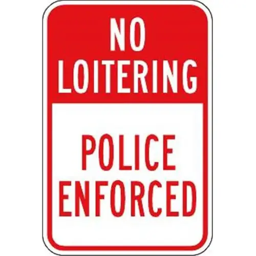 Police Enforced Sign, Red Reflective, 12 X 18 Police Enforced Sign, Red Reflective, 12 X 18