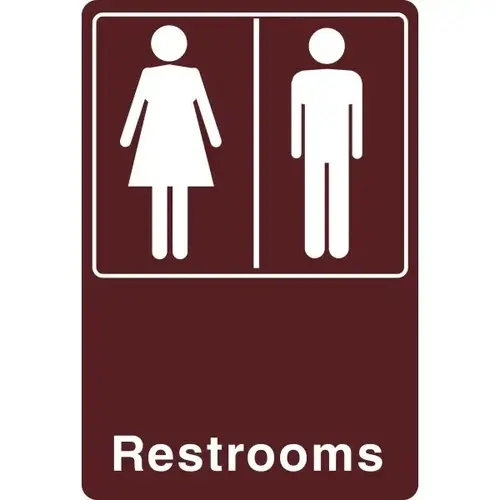 Restrooms Interior Sign, 6 X 9 Restrooms Interior Sign, 6 X 9