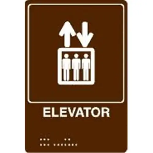 Elevator Braille Sign, 6 X 9 Elevator Braille Sign, 6 X 9