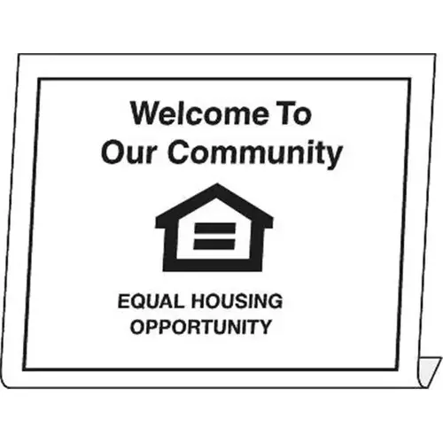 Welcome To Our Community Desk Sign, Interior, 5 X 4 Welcome To Our Community Desk Sign, Interior, 5 X 4