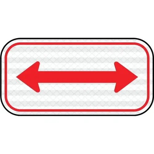"Double Arrow" Sign, 12" X 6" Reflective Heavy Duty Aluminum "Double Arrow" Sign, 12" X 6" Reflective Heavy Duty Aluminum