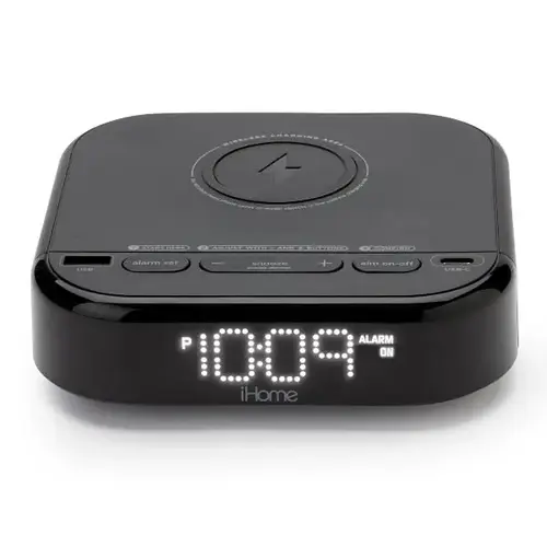 Hw22b Pre-Set Clock With Qi, Dual Usb And Single Day Alarm Hw22b Pre-Set Clock With Qi, Dual Usb And Single Day Alarm
