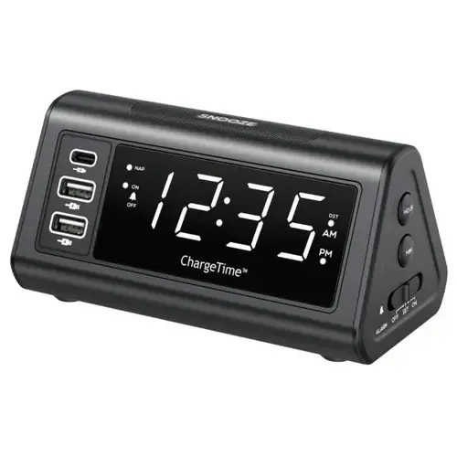 Chargetime Usb-C Hotel-Grade Clock Black Chargetime Usb-C Hotel-Grade Clock Black