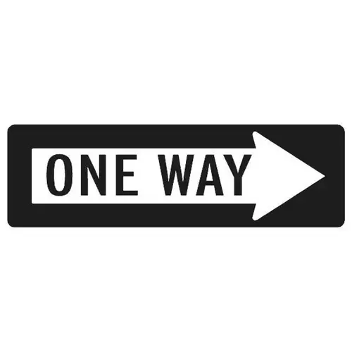 One Way Sign With Right Arrow, Reflective, 36 X 12 One Way Sign With Right Arrow, Reflective, 36 X 12
