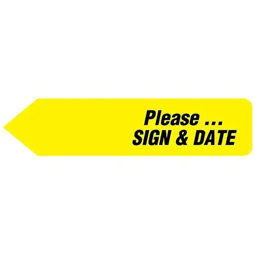 Uniarrow Plus Flag With Message 1-3/4"X13/32" Please Sign & Date Uniarrow Plus Flag With Message 1-3/4"X13/32" Please Sign & Date
