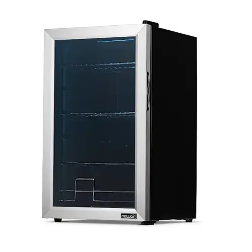 100-Can Freestanding Stainless Steel Beverage Fridge - 16.93" 100-Can Freestanding Stainless Steel Beverage Fridge - 16.93"