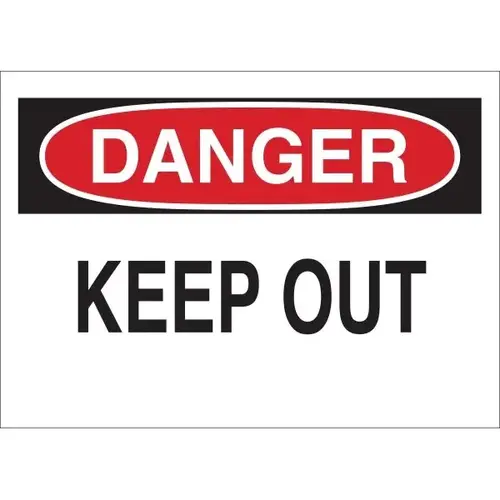7 X 10" Plastic "Danger Keep Out" Sign 7 X 10" Plastic "Danger Keep Out" Sign