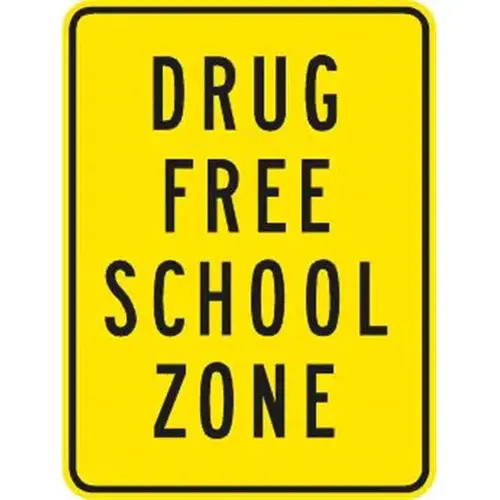 Drug Free Zone Sign, Non-Reflective, 12 X 18 Drug Free Zone Sign, Non-Reflective, 12 X 18