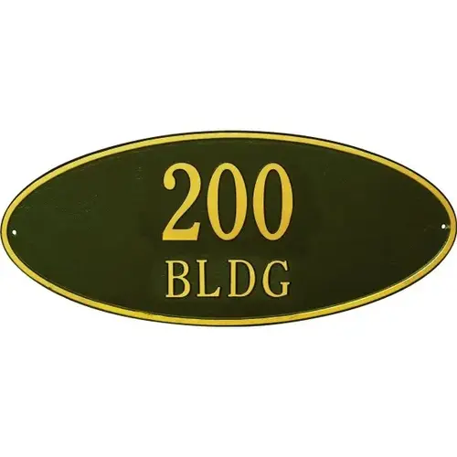 Custom Oval Plaque Estate Wall, Non-Reflective, Custom Oval Plaque Estate Wall, Non-Reflective,