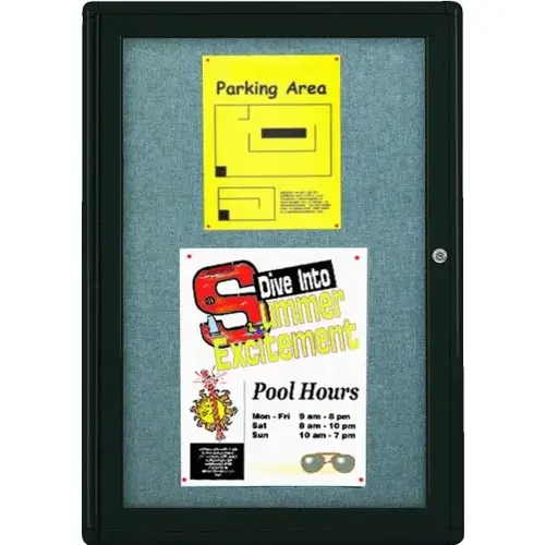 Bulletin Board, 1 Door Radius, Black, 24" X 34" Bulletin Board, 1 Door Radius, Black, 24" X 34"