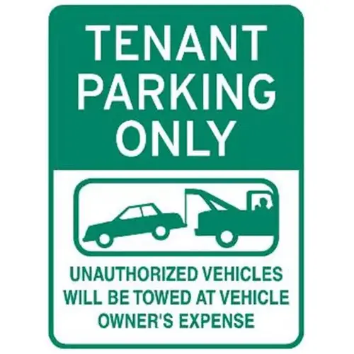 Tenant Parking Only Sign, Non-Reflective, 18 X 24 Tenant Parking Only Sign, Non-Reflective, 18 X 24