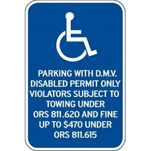 Oregon Parking...disabled Permit Disabled Parking Sign Reflective, 12 X 18" Oregon Parking...disabled Permit Disabled Parking Sign Reflective, 12 X 18"