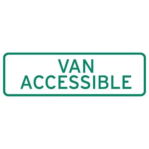 Virginia Van Accessible Disabled Parking Sign, Reflective, 18 X 6" Virginia Van Accessible Disabled Parking Sign, Reflective, 18 X 6"