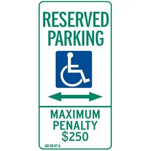 N. Carolina Reserved Parking/Arrows Disabled Parking Sign, 12 X 26" N. Carolina Reserved Parking/Arrows Disabled Parking Sign, 12 X 26"