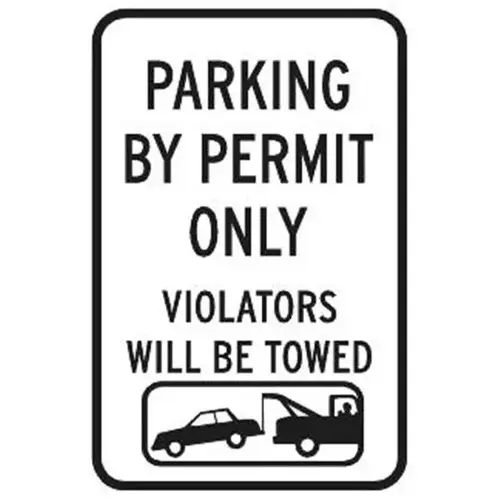 Tow Warning Graphic Sign, Reflective, 12 X 18 Tow Warning Graphic Sign, Reflective, 12 X 18