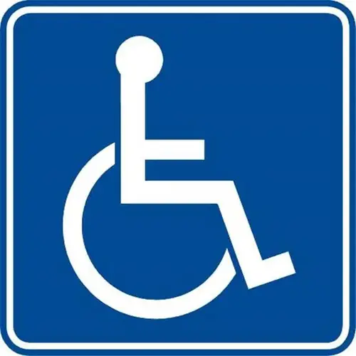 Disability Symbol Mini Sign, Reflective, 12 X 12" Disability Symbol Mini Sign, Reflective, 12 X 12"