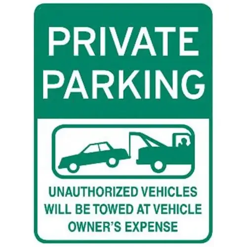 Private/Tow Warning Graphic Sign, Reflective, 18 X 24 Private/Tow Warning Graphic Sign, Reflective, 18 X 24