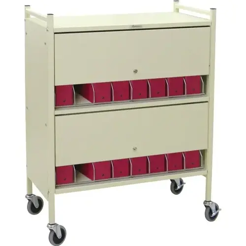 Omnicart Chart Rack In Light Grey Holds 16 Binders Locking Panel 2 X 8" Omnicart Chart Rack In Light Grey Holds 16 Binders Locking Panel 2 X 8"