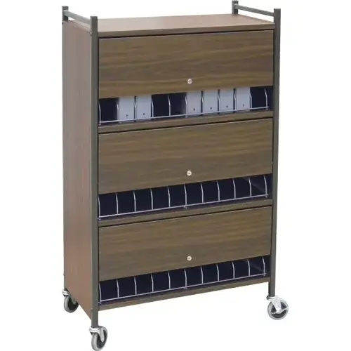 Omnicart Chart Rack In Beige Holds 30 Binders Locking Panel 3 X 10" Omnicart Chart Rack In Beige Holds 30 Binders Locking Panel 3 X 10"