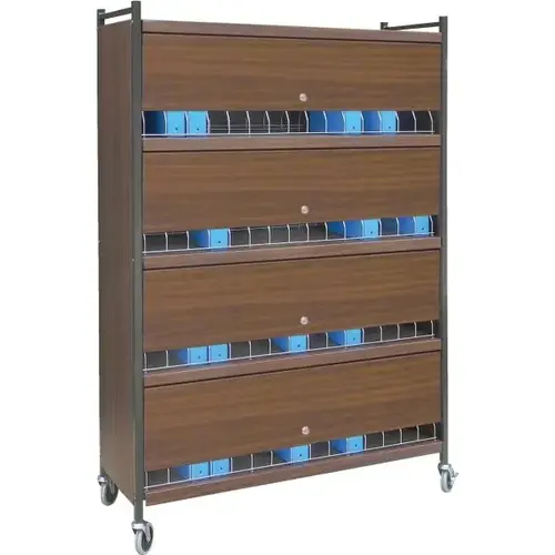 Omnicart Chart Rack In Light Grey Holds 60 Binders Locking Panel 4 X 15" Omnicart Chart Rack In Light Grey Holds 60 Binders Locking Panel 4 X 15"