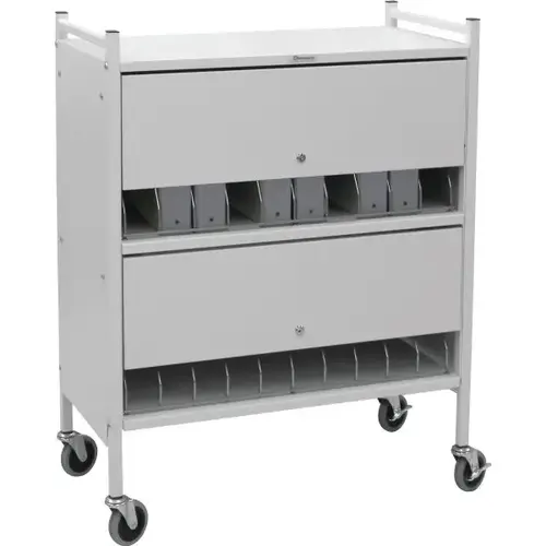 Omnicart Chart Rack In Beige Holds 20 Binders Locking Panel Omnicart Chart Rack In Beige Holds 20 Binders Locking Panel