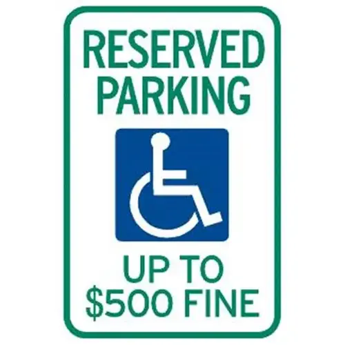 West Virginia Reserved Parking Sign, Up To 500 Dollar Fine, 12 X 18" West Virginia Reserved Parking Sign, Up To 500 Dollar Fine, 12 X 18"