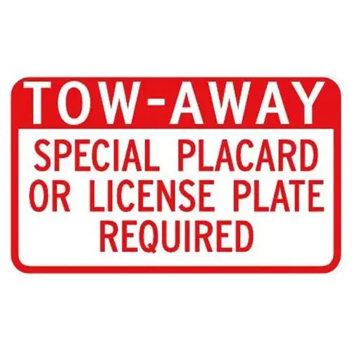 California Tow-Away/Placard Disabled Parking Sign, Reflective, 12 X 8" California Tow-Away/Placard Disabled Parking Sign, Reflective, 12 X 8"