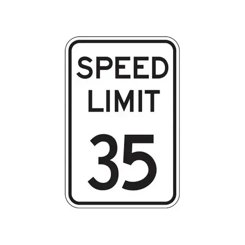 Speed Limit 35 Sign, Reflective, 12 X 18 Speed Limit 35 Sign, Reflective, 12 X 18