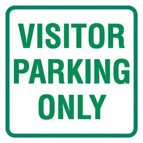 Visitor Parking Only Mini Sign, Non-Reflective, 12 X 12 Visitor Parking Only Mini Sign, Non-Reflective, 12 X 12
