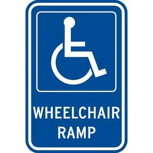 Wheelchair Ramp Disabled Parking Sign, Reflective, 12 X 18 Wheelchair Ramp Disabled Parking Sign, Reflective, 12 X 18